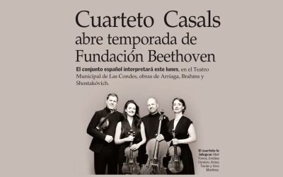 Cuarteto Casals abre temporada de Fundación Beethoven
